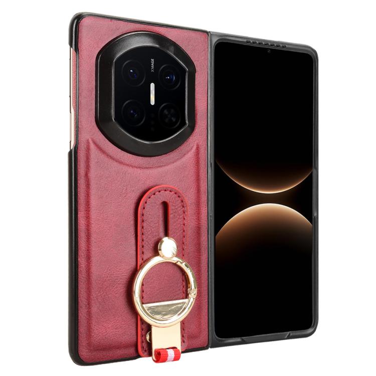 For Huawei Mate X7 Wristband Leather Back Phone Case