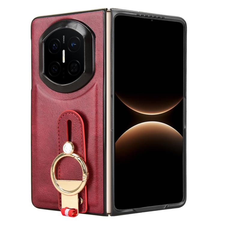 For Huawei Mate X7 Wristband Leather Back Phone Case