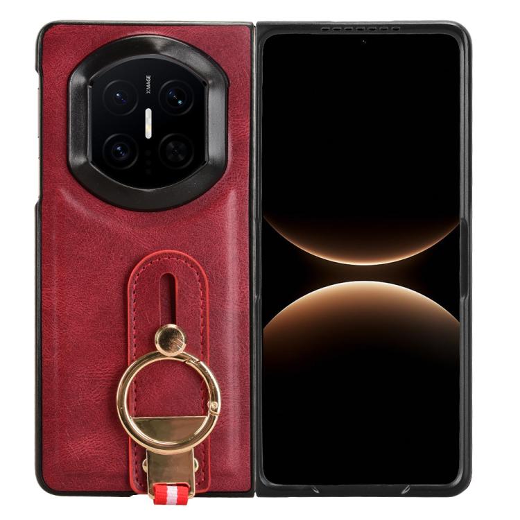 For Huawei Mate X7 Wristband Leather Back Phone Case