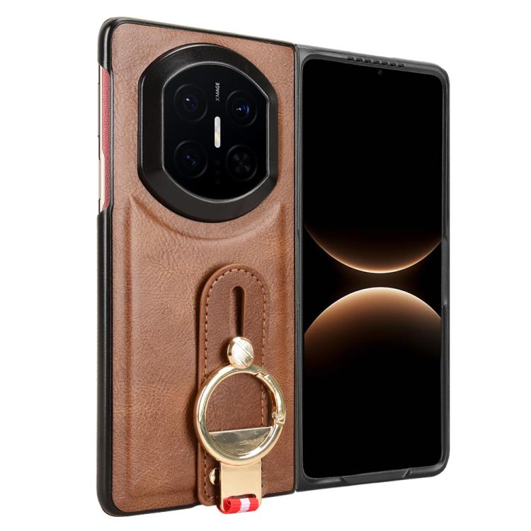 For Huawei Mate X7 Wristband Leather Back Phone Case