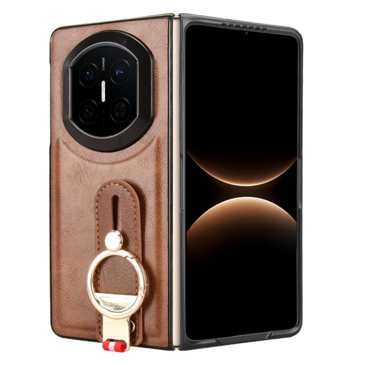 For Huawei Mate X7 Wristband Leather Back Phone Case