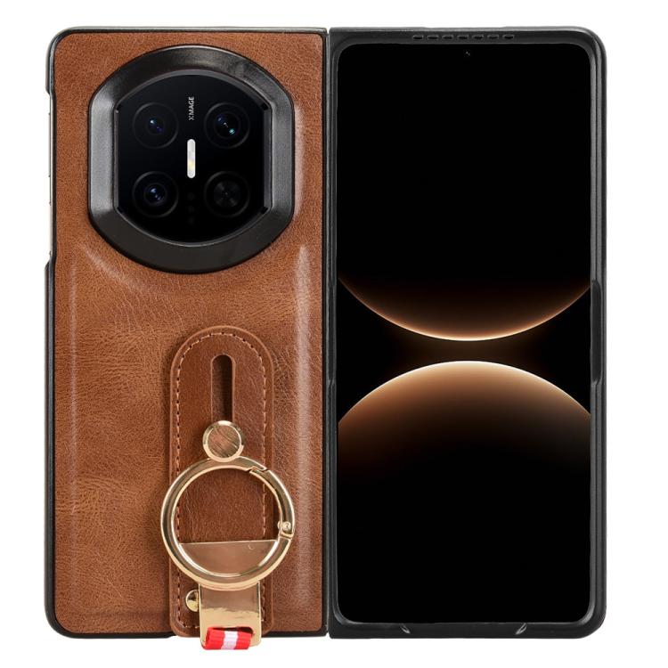 For Huawei Mate X7 Wristband Leather Back Phone Case