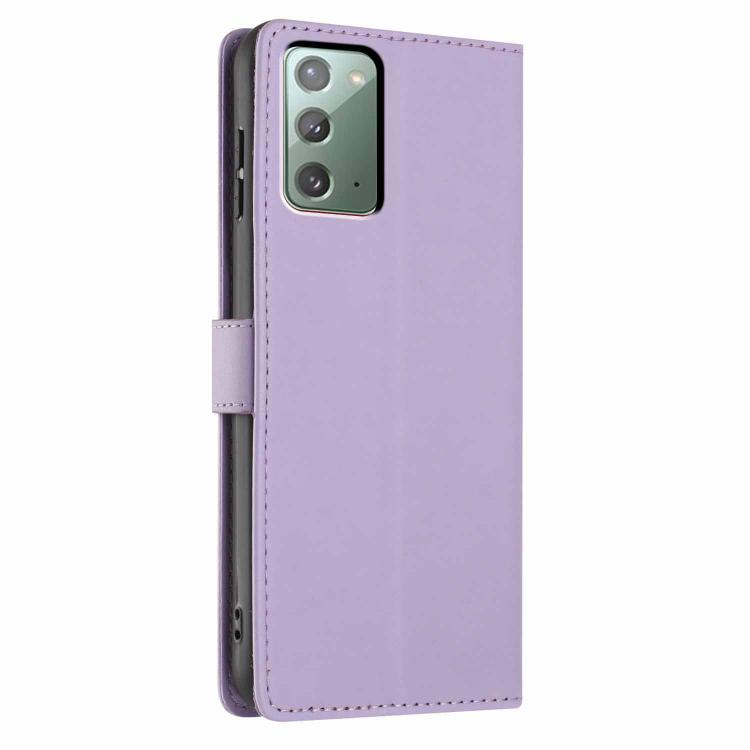 For Samsung Galaxy Note20 Tree Cat Embossed Flip Vegan Leather Phone Case