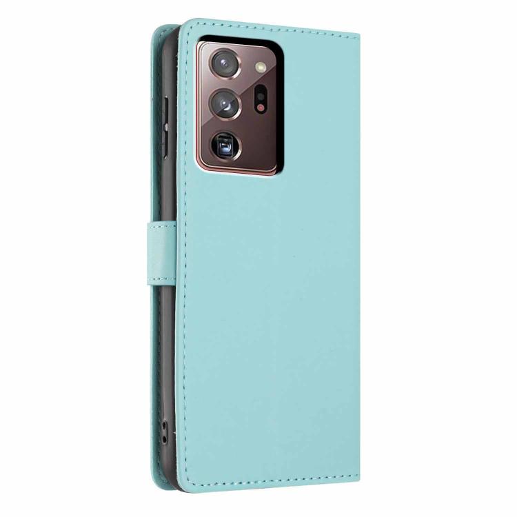 For Samsung Galaxy Note20 Ultra Tree Cat Embossed Flip Vegan Leather Phone Case