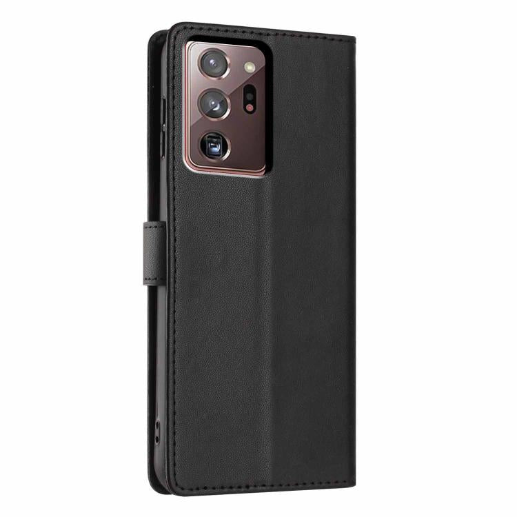 For Samsung Galaxy Note20 Ultra Tree Cat Embossed Flip Vegan Leather Phone Case