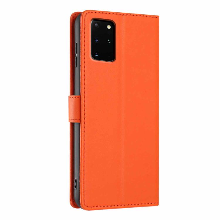 For Samsung Galaxy S20+ Tree Cat Embossed Flip Vegan Leather Phone Case