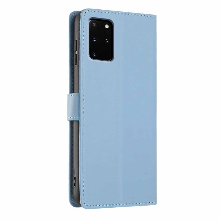 For Samsung Galaxy S20+ Tree Cat Embossed Flip Vegan Leather Phone Case