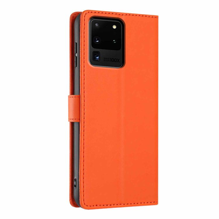For Samsung Galaxy S20 Ultra Tree Cat Embossed Flip Vegan Leather Phone Case
