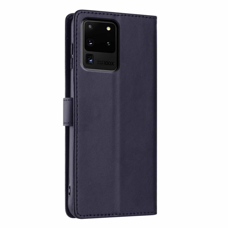 For Samsung Galaxy S20 Ultra Tree Cat Embossed Flip Vegan Leather Phone Case