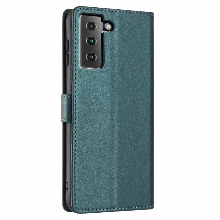For Samsung Galaxy S21 5G Tree Cat Embossed Flip Vegan Leather Phone Case