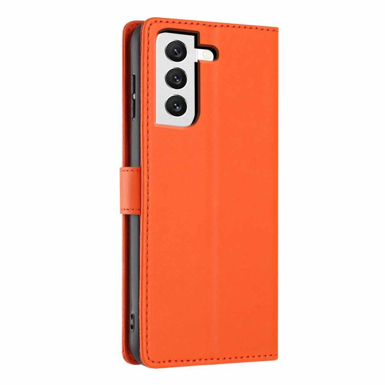 For Samsung Galaxy S22+ 5G Tree Cat Embossed Flip Vegan Leather Phone Case