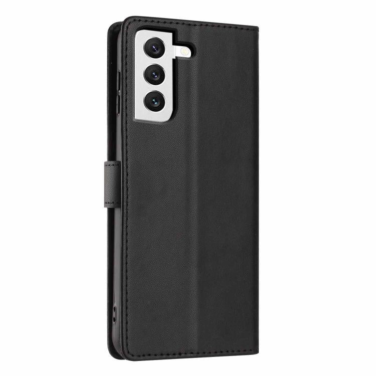 For Samsung Galaxy S22+ 5G Tree Cat Embossed Flip Vegan Leather Phone Case