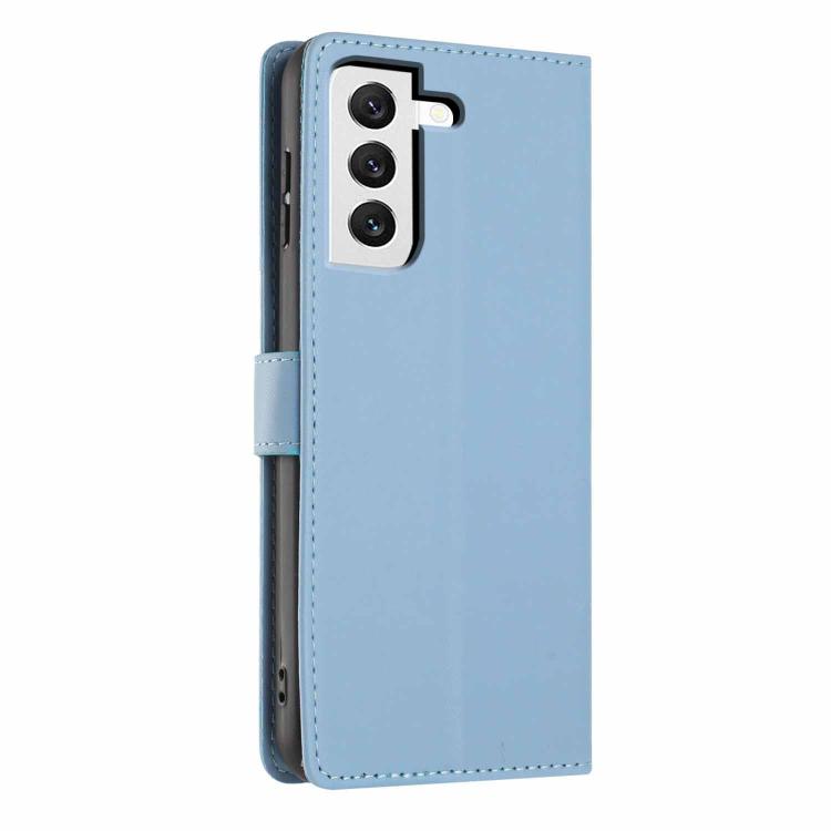 For Samsung Galaxy S22+ 5G Tree Cat Embossed Flip Vegan Leather Phone Case