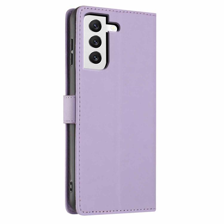 For Samsung Galaxy S22+ 5G Tree Cat Embossed Flip Vegan Leather Phone Case