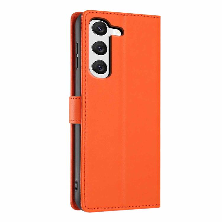 For Samsung Galaxy S23 5G Tree Cat Embossed Flip Vegan Leather Phone Case