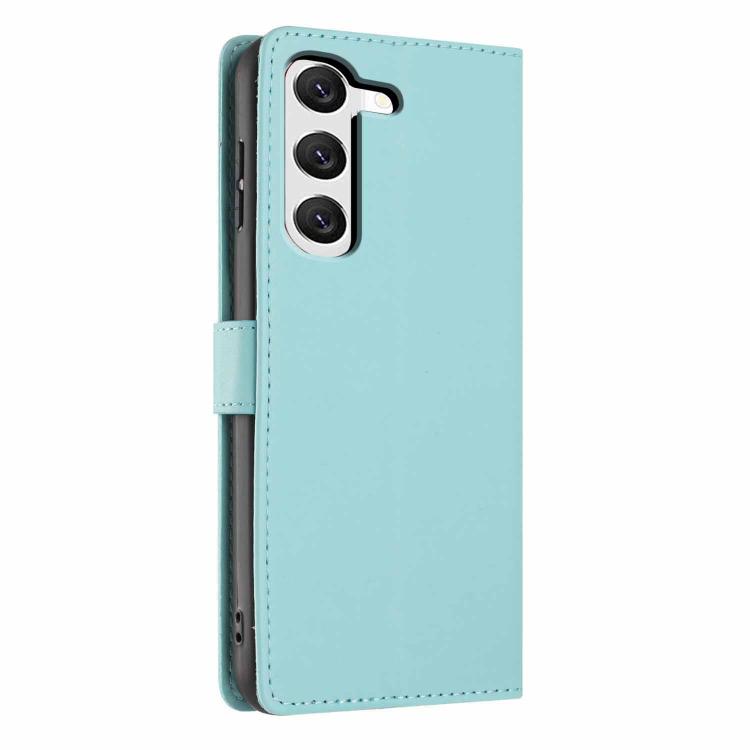 For Samsung Galaxy S23 5G Tree Cat Embossed Flip Vegan Leather Phone Case