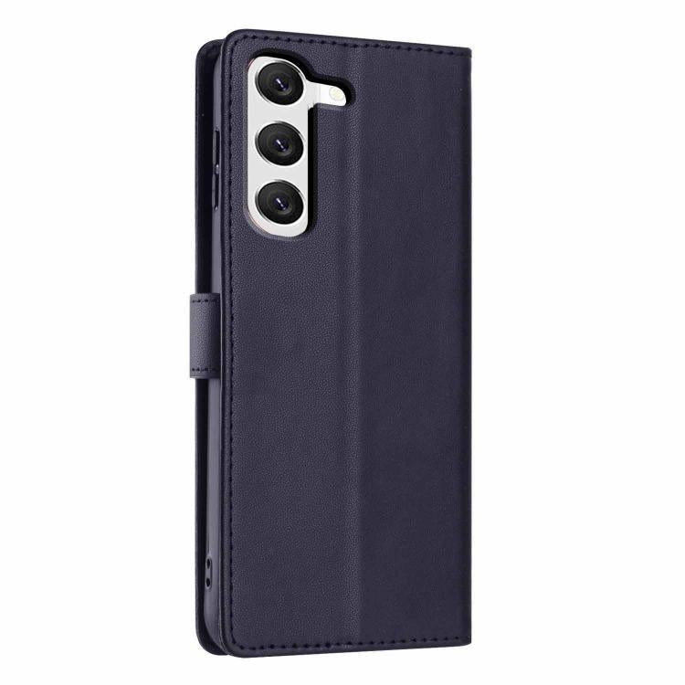 For Samsung Galaxy S23 5G Tree Cat Embossed Flip Vegan Leather Phone Case
