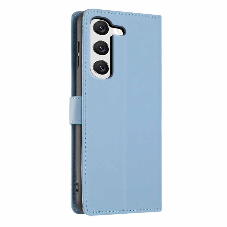 For Samsung Galaxy S23 5G Tree Cat Embossed Flip Vegan Leather Phone Case