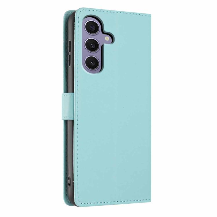 For Samsung Galaxy S24+ 5G Tree Cat Embossed Flip Vegan Leather Phone Case