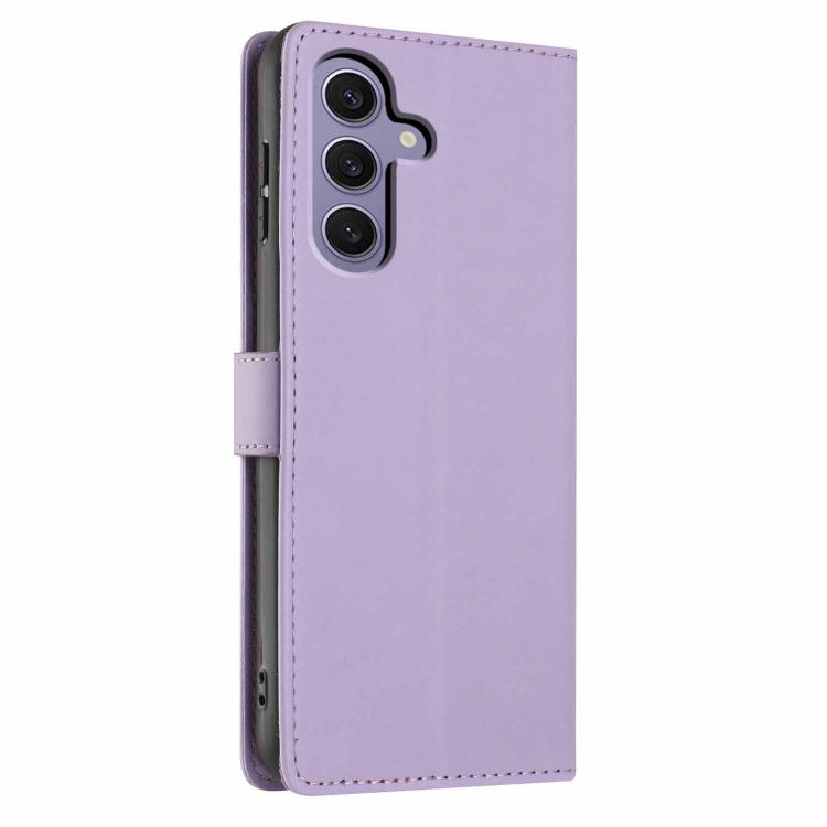 For Samsung Galaxy S24+ 5G Tree Cat Embossed Flip Vegan Leather Phone Case