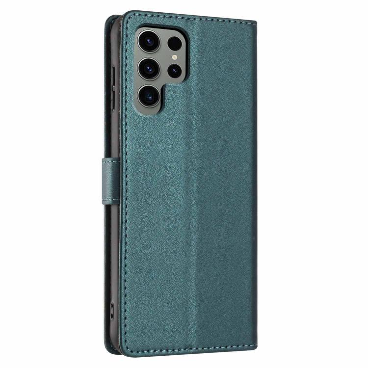 For Samsung Galaxy S24 Ultra 5G Tree Cat Embossed Flip Vegan Leather Phone Case