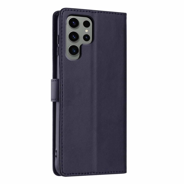 For Samsung Galaxy S25 Ultra 5G Tree Cat Embossed Flip Vegan Leather Phone Case