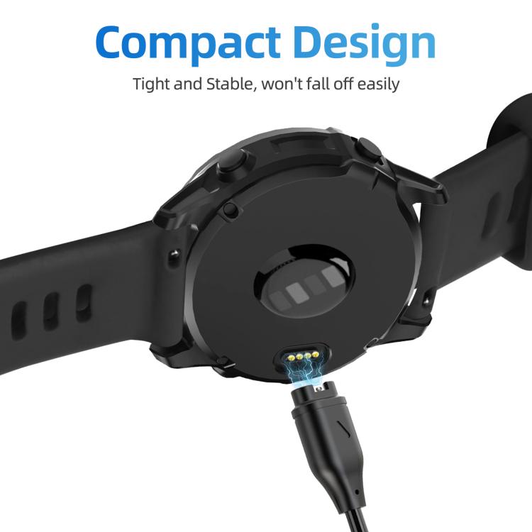 For Garmin Fenix 8 xDfind 2 in 1 USB to Type-C Charger Cable, Length: 1.2m - Black