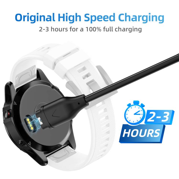 For Garmin Fenix 8 xDfind 2 in 1 USB to Type-C Charger Cable, Length: 1.2m - Black