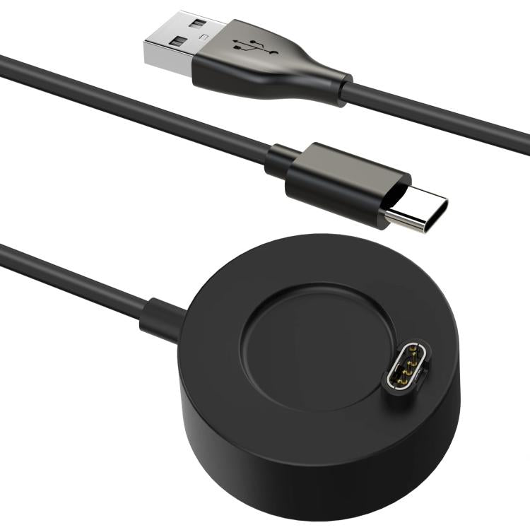 For Garmin Fenix 8 xDfind 2 in 1 USB to Type-C Integrated Watch Charging Base, Length: 1.2m - Black