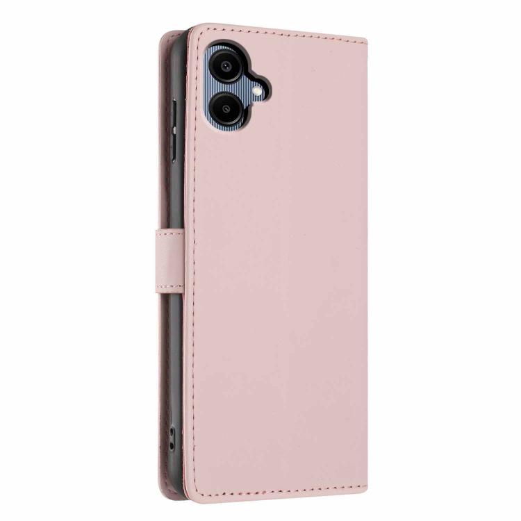 For Samsung Galaxy M06 5G Tree Cat Embossed Flip Vegan Leather Phone Case