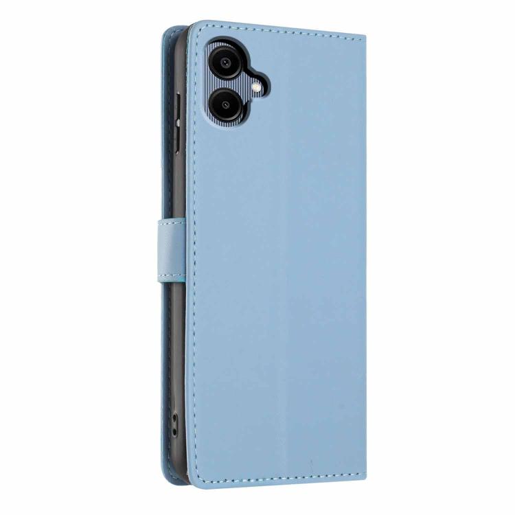 For Samsung Galaxy M06 5G Tree Cat Embossed Flip Vegan Leather Phone Case