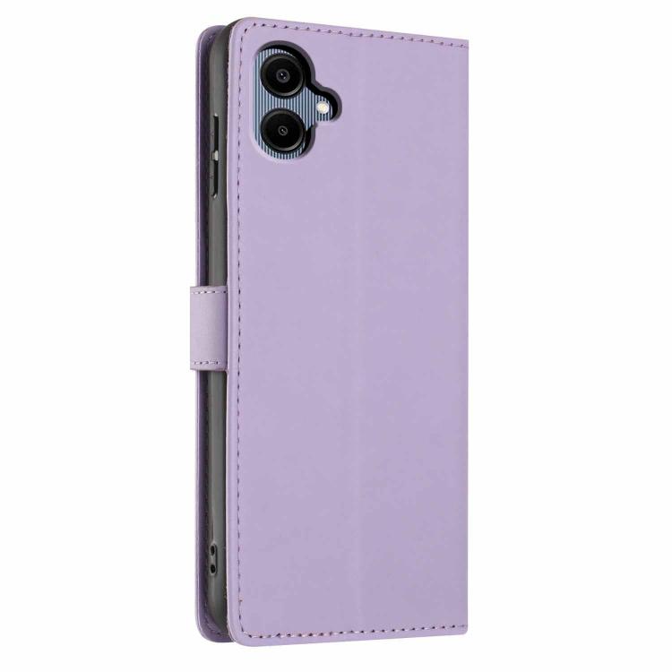 For Samsung Galaxy M06 5G Tree Cat Embossed Flip Vegan Leather Phone Case