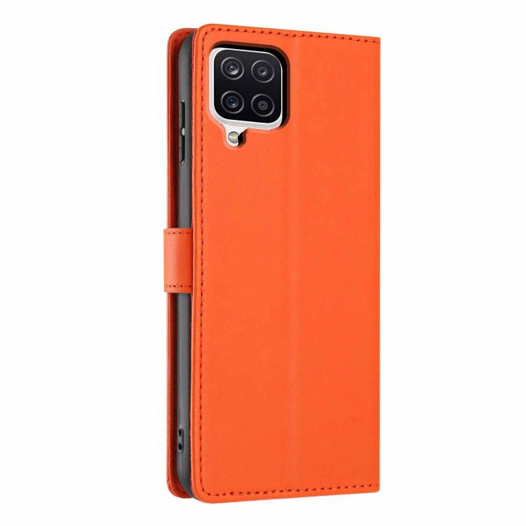 For Samsung Galaxy M33 5G Tree Cat Embossed Flip Vegan Leather Phone Case