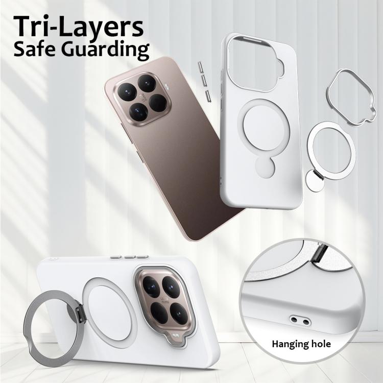For Xiaomi 15T Pro 5G Gen1.5 Pivot Ring Holder TPU Hybrid PC Phone Case