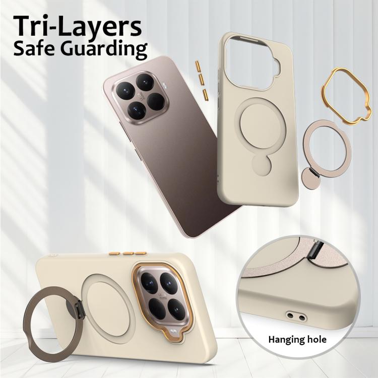For Xiaomi 15T Pro 5G Gen1.5 Pivot Ring Holder TPU Hybrid PC Phone Case