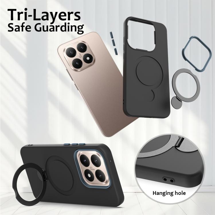 For Xiaomi 15T 5G Gen1.5 Pivot Ring Holder TPU Hybrid PC Phone Case