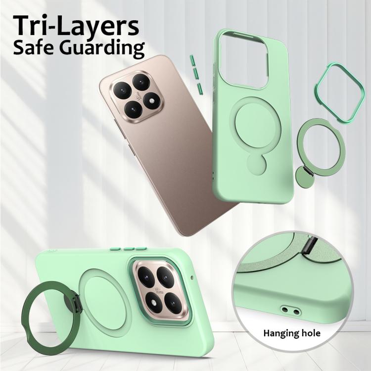 For Xiaomi 15T 5G Gen1.5 Pivot Ring Holder TPU Hybrid PC Phone Case