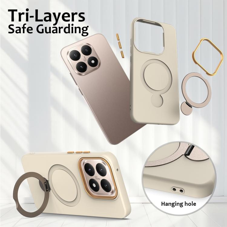 For Xiaomi 15T 5G Gen1.5 Pivot Ring Holder TPU Hybrid PC Phone Case