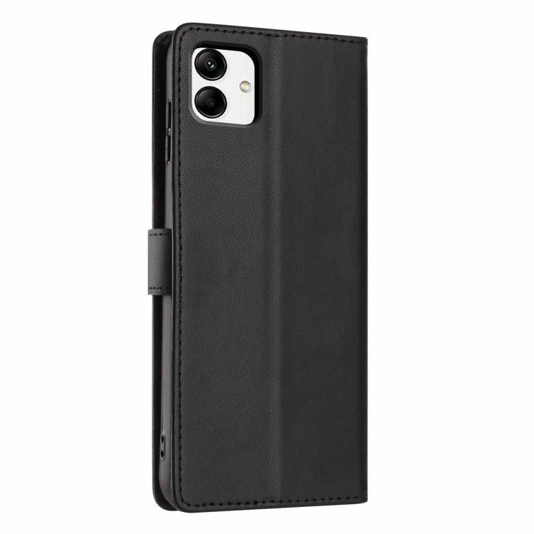 For Samsung Galaxy A04 Tree Cat Embossed Flip Vegan Leather Phone Case