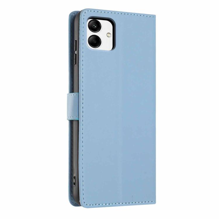 For Samsung Galaxy A04e Tree Cat Embossed Flip Vegan Leather Phone Case
