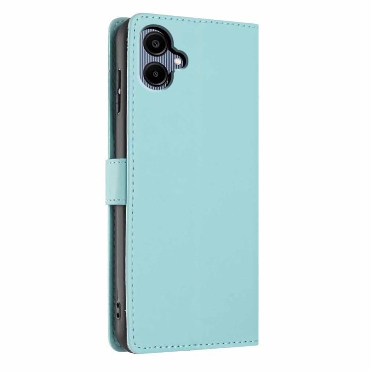 For Samsung Galaxy A06 4G Tree Cat Embossed Flip Vegan Leather Phone Case
