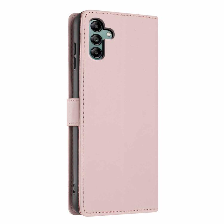For Samsung Galaxy A13 5G / A04s Tree Cat Embossed Flip Vegan Leather Phone Case