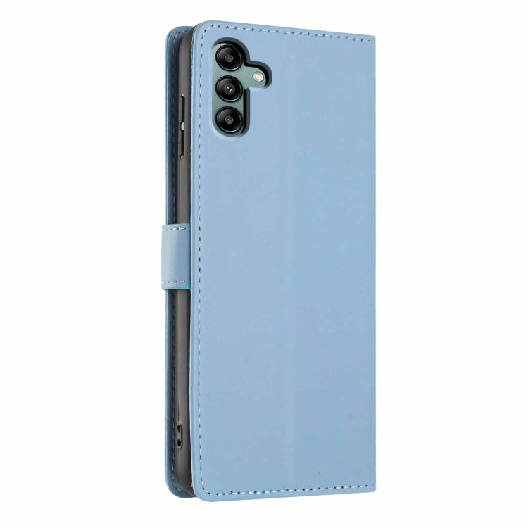 For Samsung Galaxy A13 5G / A04s Tree Cat Embossed Flip Vegan Leather Phone Case