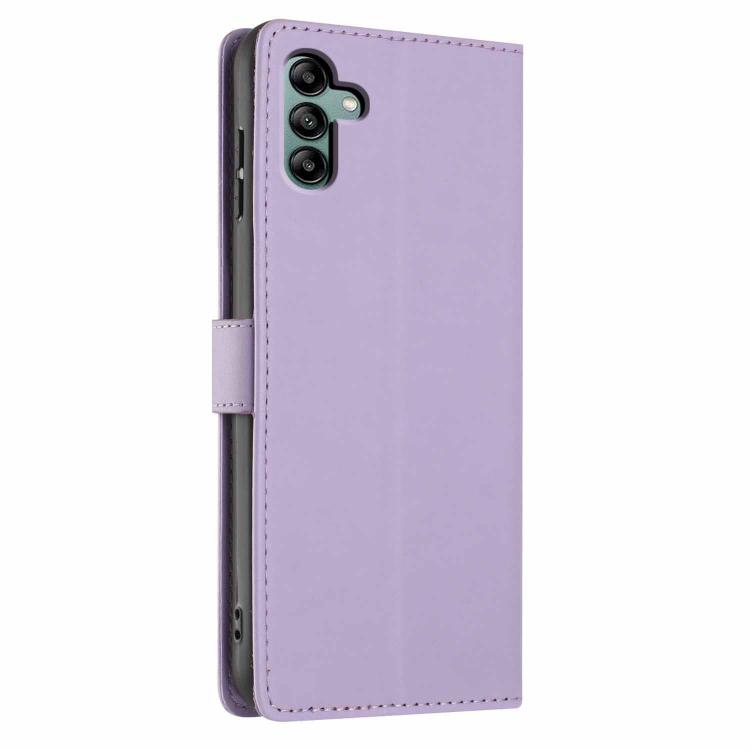 For Samsung Galaxy A13 5G / A04s Tree Cat Embossed Flip Vegan Leather Phone Case