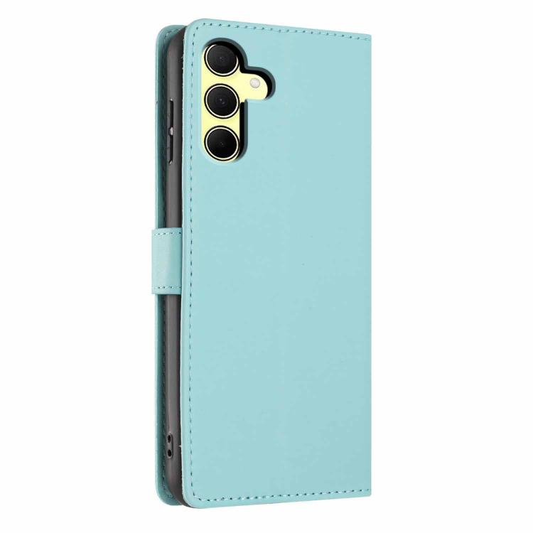 For Samsung Galaxy A35 5G Tree Cat Embossed Flip Vegan Leather Phone Case