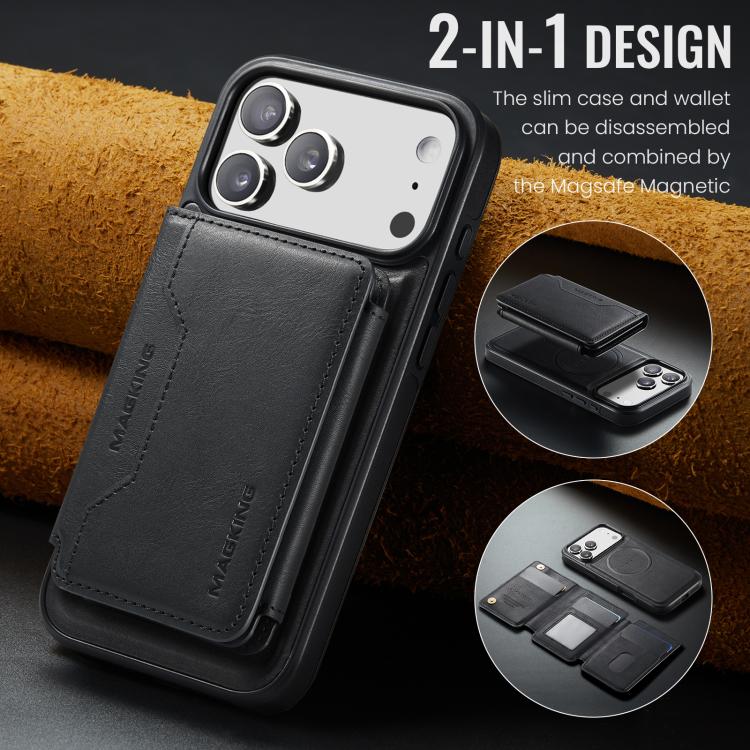 For iPhone 17 Pro Max MAGKING K3 Series MagSafe RFID K3 Pro Card Bag Detachable Phone Case
