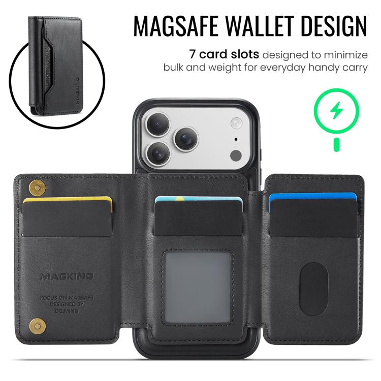 For iPhone 17 Pro Max MAGKING K3 Series MagSafe RFID K3 Pro Card Bag Detachable Phone Case
