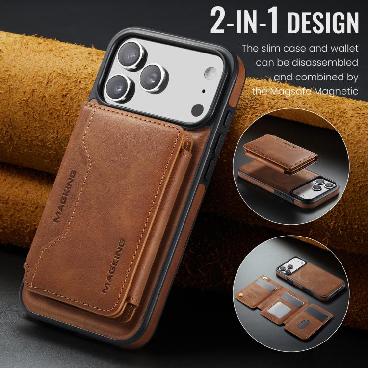 For iPhone 17 Pro Max MAGKING K3 Series MagSafe RFID K3 Pro Card Bag Detachable Phone Case