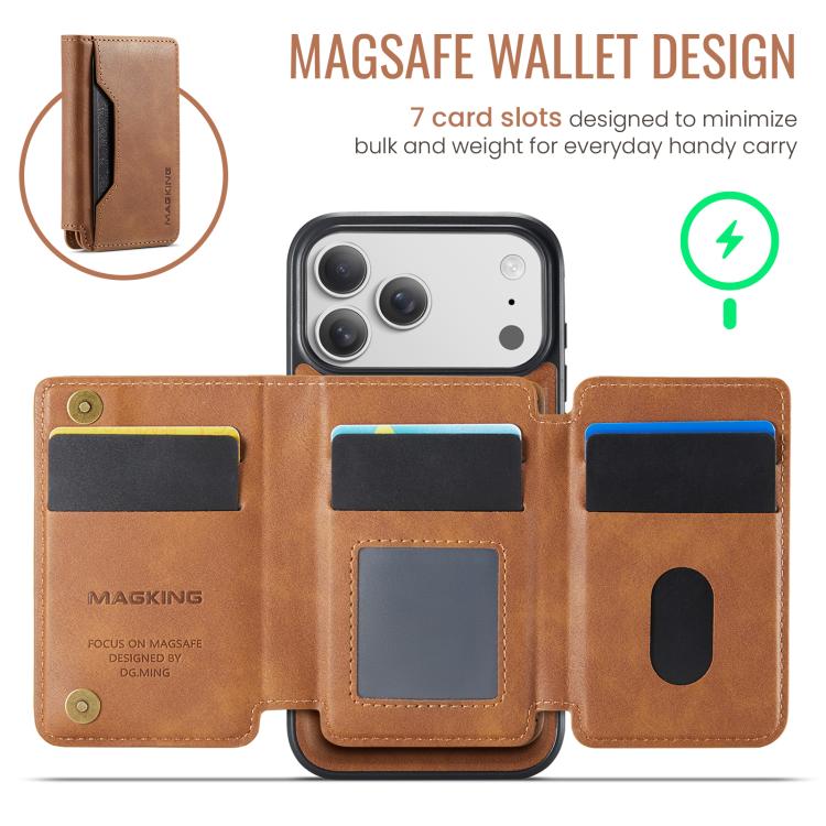 For iPhone 17 Pro Max MAGKING K3 Series MagSafe RFID K3 Pro Card Bag Detachable Phone Case