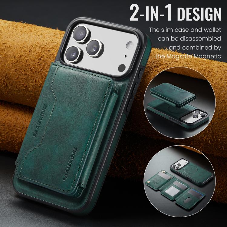 For iPhone 17 Pro Max MAGKING K3 Series MagSafe RFID K3 Pro Card Bag Detachable Phone Case